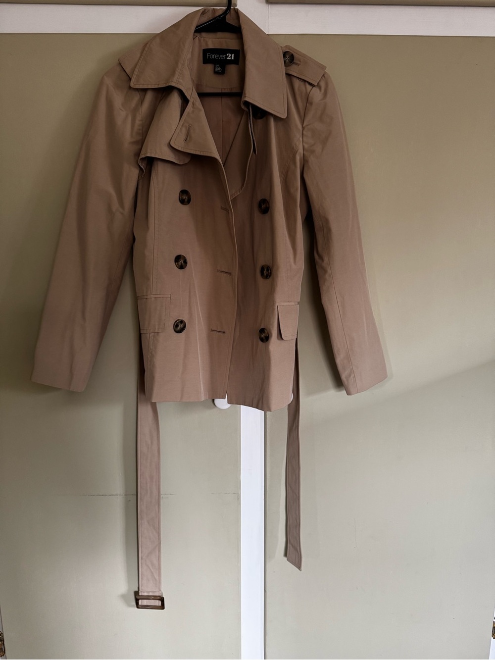 Forever 21 Women's Tan Trench Coat